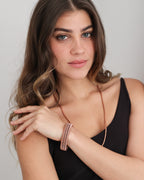 Premium Wide Copper Bracelet – Handmade Woven Cuff