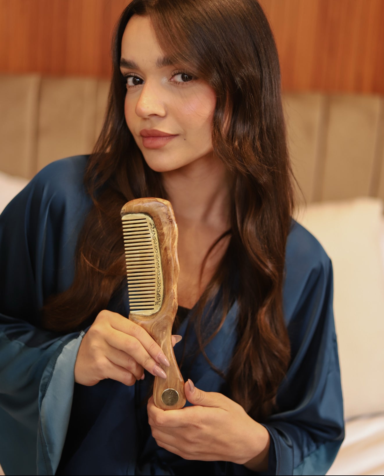 Brass & Olive Wood Comb