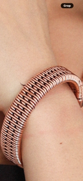 Premium Wide Copper Bracelet – Handmade Woven Cuff