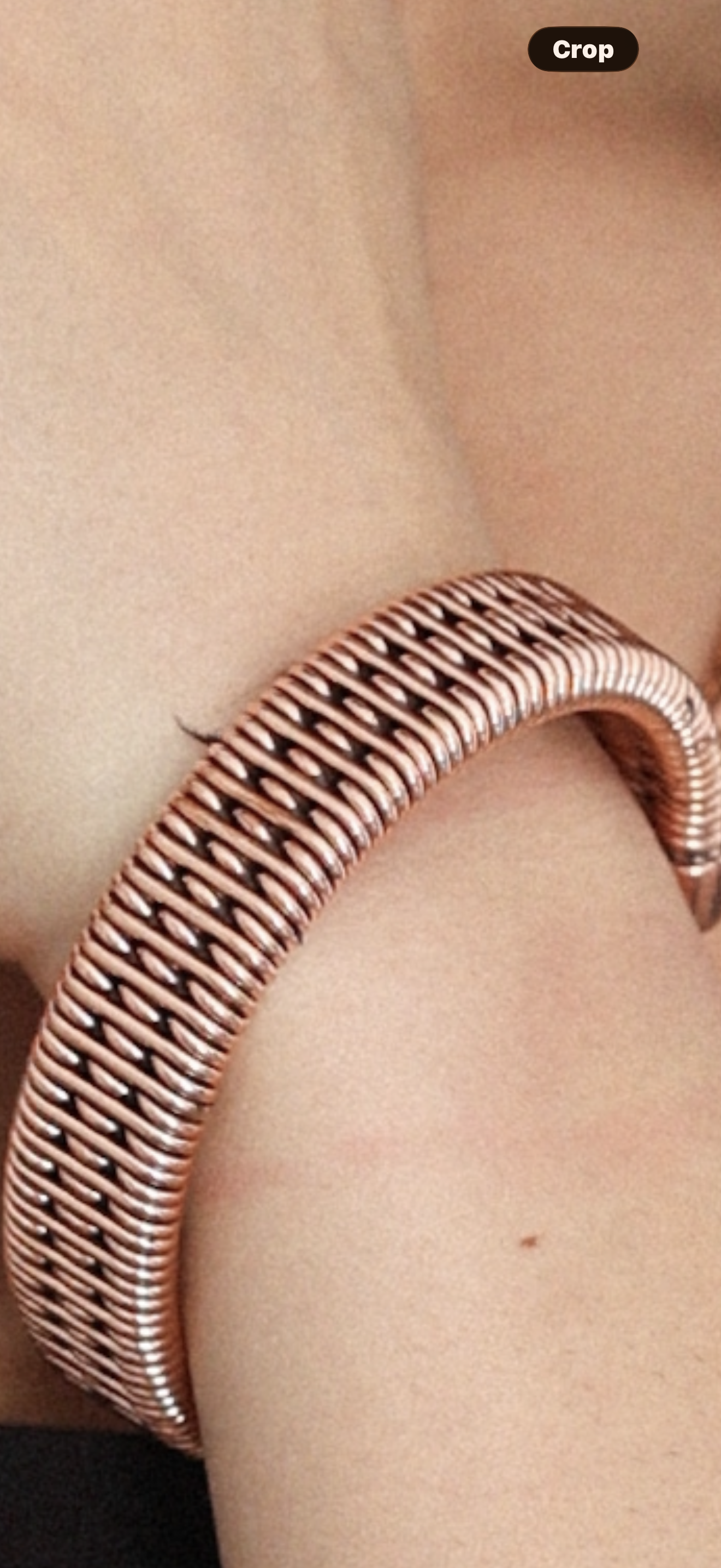 Premium Wide Copper Bracelet – Handmade Woven Cuff