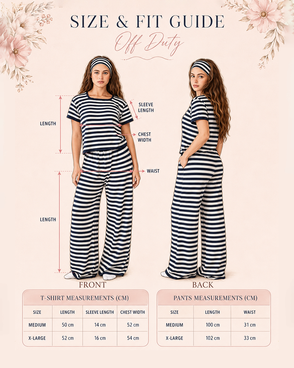 Off duty 3p Set  in navy