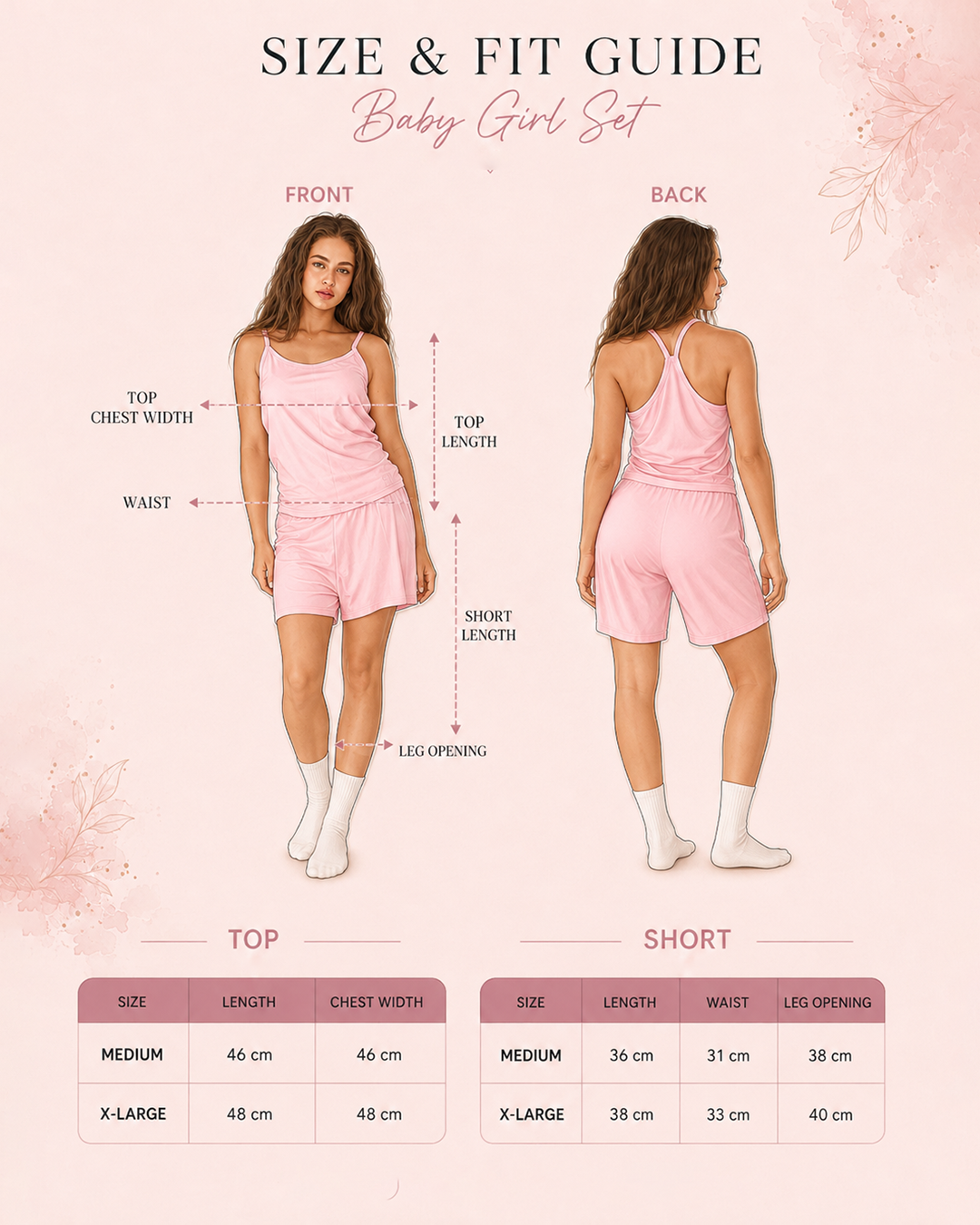 Baby girl set - strawberry cream