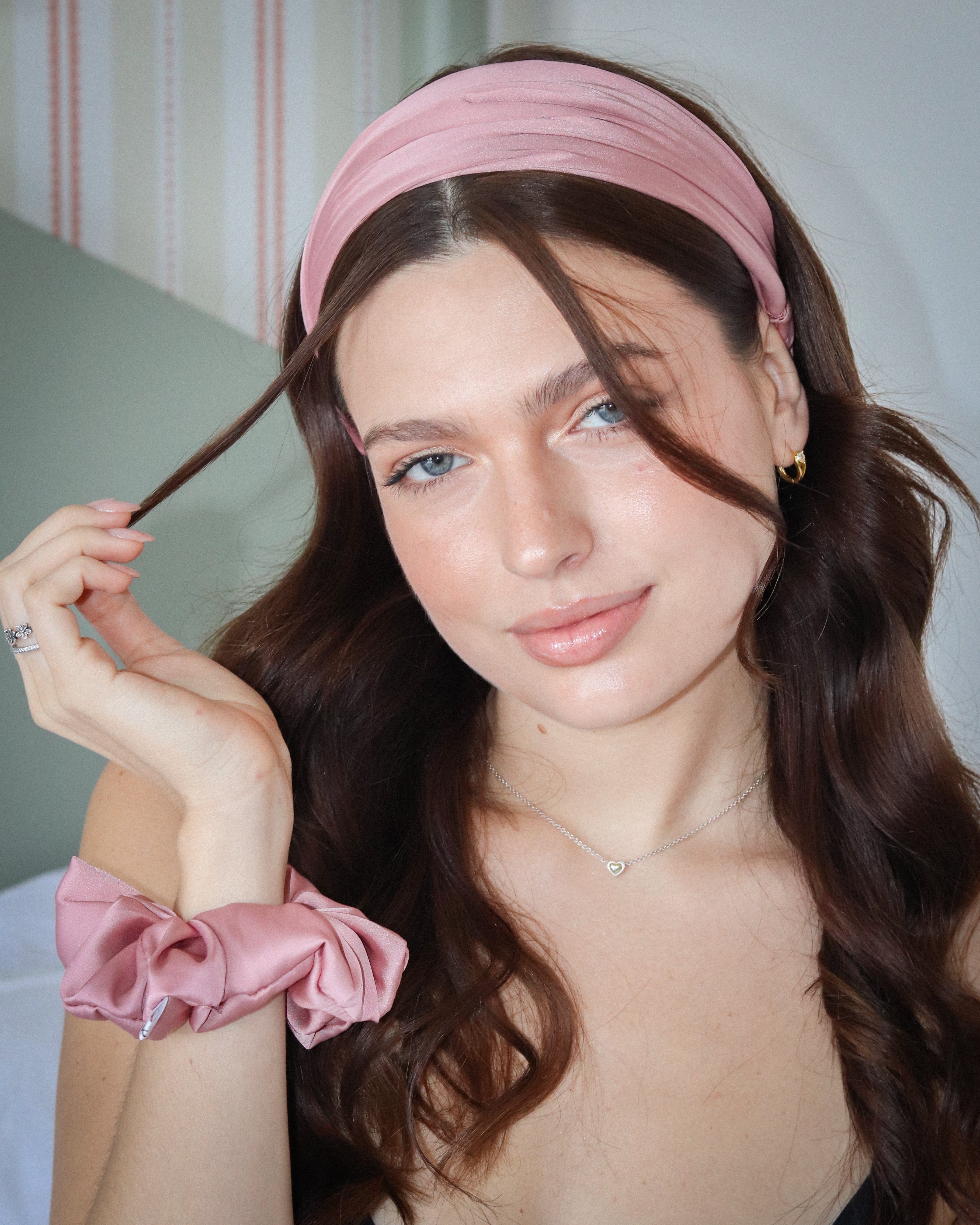 Silk Headband - Dusty Rose