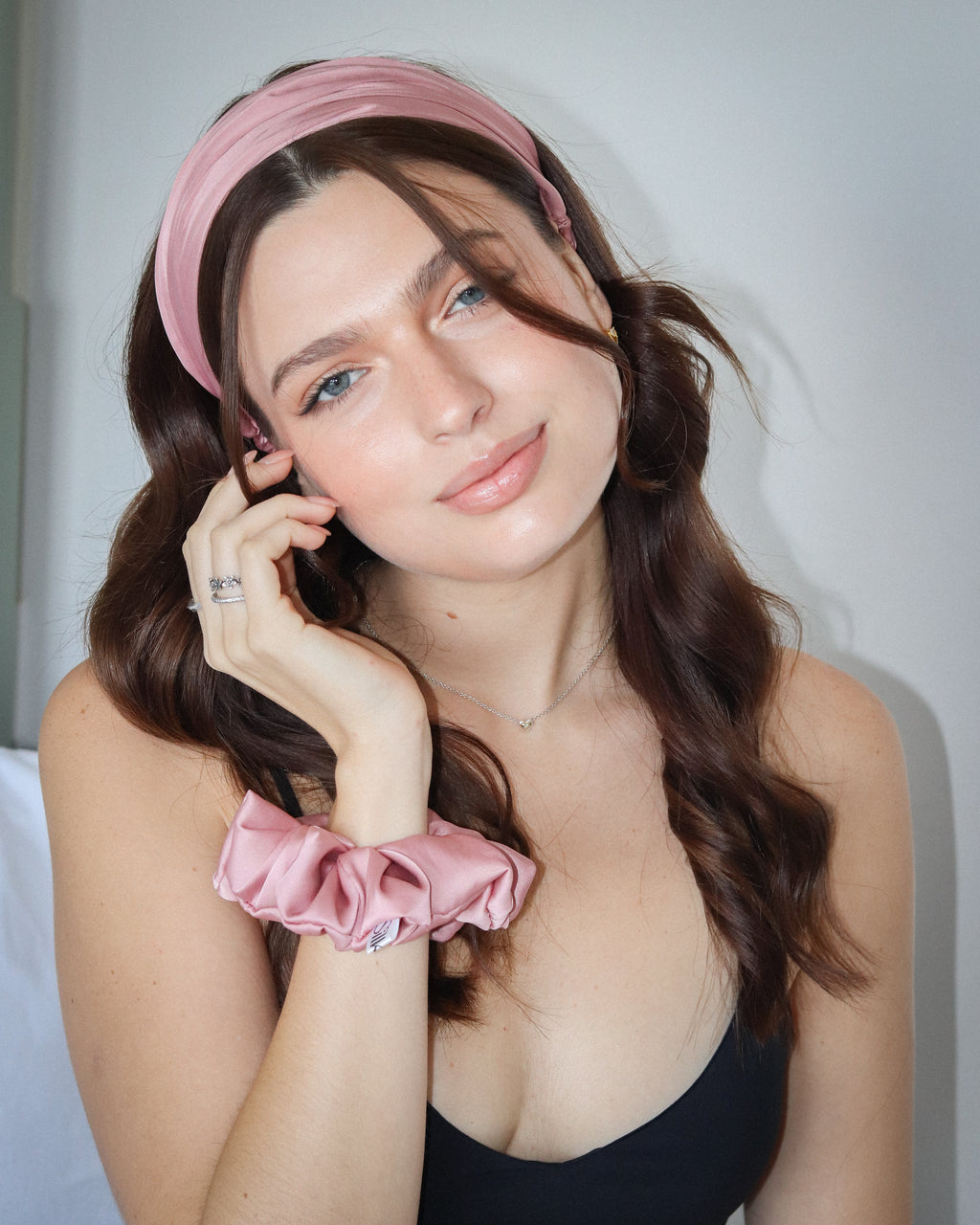 Silk Headband - Dusty Rose