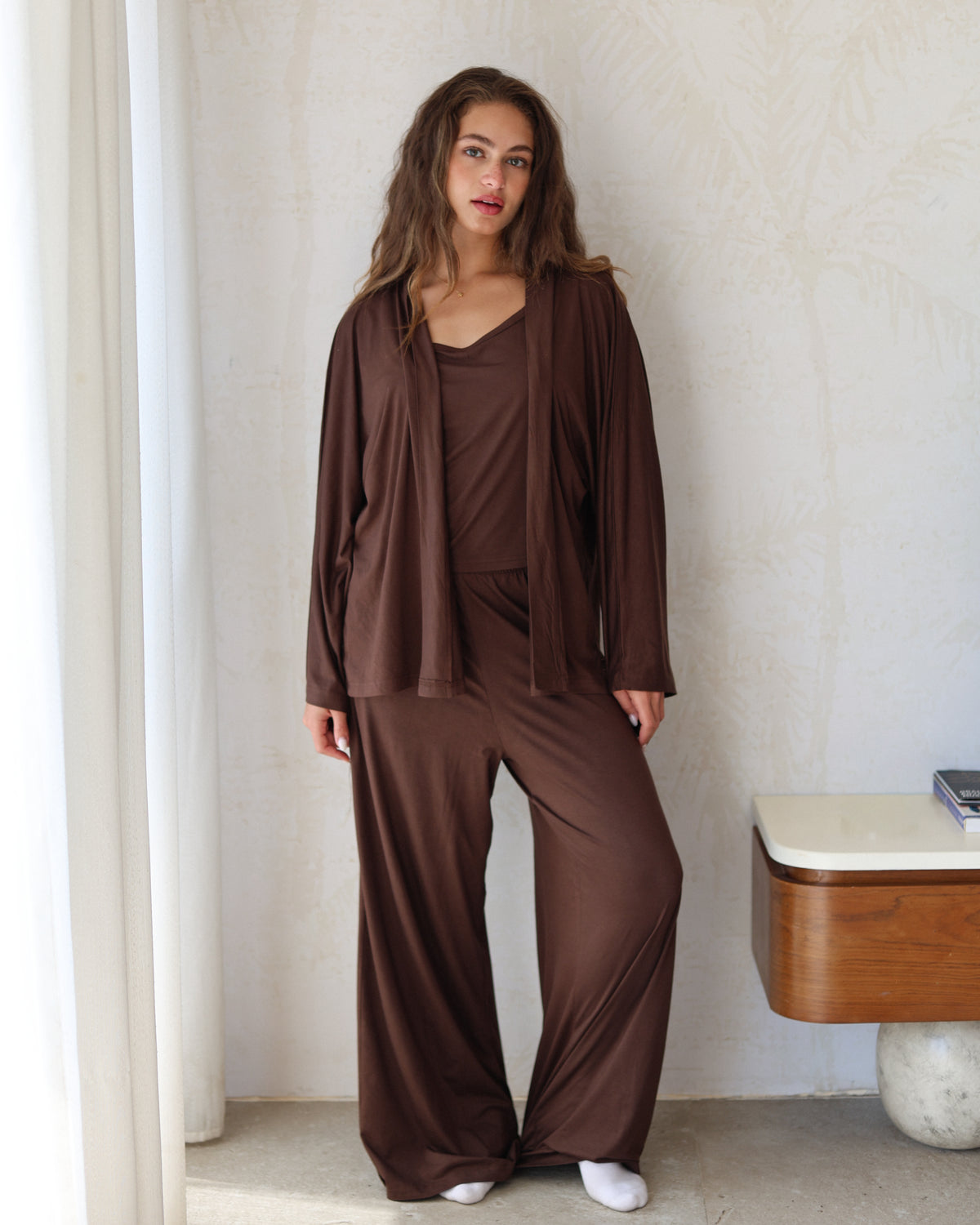 Don’t disturb pj- 3 piece set -Dark chocolate